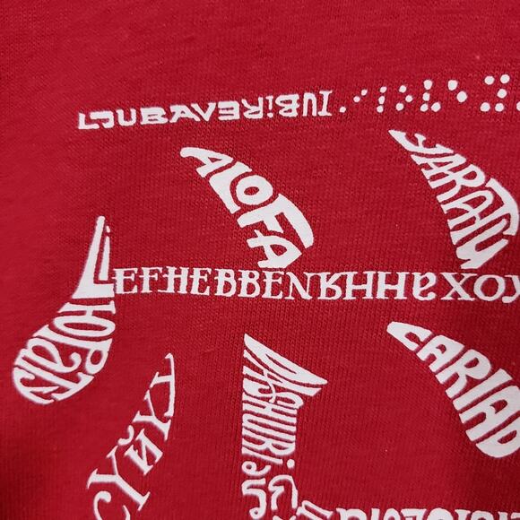 L.A. Pop Art NWT the word love in 44 languages typed graphic tshirt men size XL - Picture 8 of 8